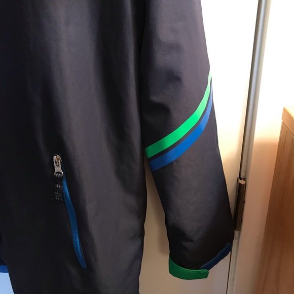 Men’s Lands’End Size XL Blue &Green Hooded Jacket. - Picture 8 of 8